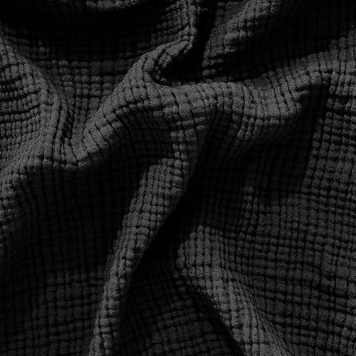 Muslin Blanket - Pure 100% Turkish Cotton Airy Soft Light Versatile Gauze Throw Blanket for Bed, Couch, Sofa (Black, Twin XL Size (71" x 95" inch)) - color: Black, size: Twin XL Size ( 71" x 95" inch )