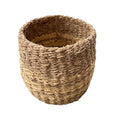 LAQUEDECRAFT Small Seagrass Basket | Handwoven Natural Waste Bin for Garbage, Storage, or Holding Planters | Ideal for Bathroom, Bedroom, Office, or Under Desk Use (Seagrass)