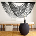Flber Macrame Wall Hanging Black Boho Wall Decor Large Boho Yarn Tapestry Living Room Bedroom Home Wall Decor 57" W x27 L