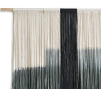 Macrame Wall Hanging Large Dip Dye Tapestry Fiber Wall Art Boho Living Room Bedroom Macrame Wall Decor 59''Wx35''L - color: Grey