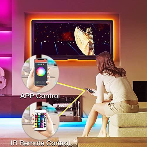 DAYBETTER Smart WiFi Led Lights, Tuya App Controlled, Compatible with Alexa and Google Assistant, Timer Schedule, RGB Strip Color Changing Décor for Bedroom Party Kitchen, 200ft - size: 200FT