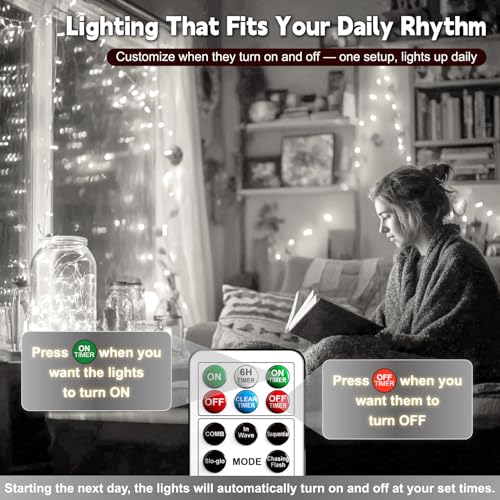 ZSJWL 6 Pack Rechargeable Fairy Lights with Remote & DIY Timer, 7Ft 20LED Mini Battery String Light, Twinkle Silver Copper Wire Lights for Wedding Party Bedroom Christmas Table Decoration (Multicolor) - color: Multicolor, size: 6 Pack – Rechargeable