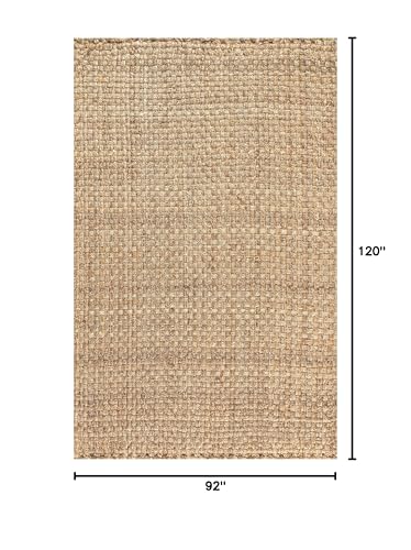 JONATHAN Y Estera Hand Woven Boucle Chunky Jute Natural Indoor Area Rug, 8x10, Bohemian, Transitional, Easy-Cleaning for Living Room, Bedroom, Kitchen, Pet Friendly, Non-Shedding (NFR102A-8) - color: Natural, size: 7'8" x 10' (Rectangular)