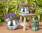 Disco Ball Planter, 1pcs 10” Silver Disco Ball Planter, Disco Ball Plant Hanger with Hanging Rope, Hanging Chain, Hook, Circle and Extra Mirror Pieces - color: 1×10" Silver