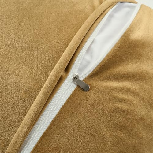 FUTEI Pack of 2 Boho Chenille Decorative Throw Pillow Covers 18x18 Inch Soft Plush Tufted Striped Textured Cushion Case,Farmhouse Accent for Couch Bed Living Room, Coffee - color: Coffee, size: 18" x 18" (Pack of 2)