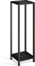 Plant Stand Indoor Outdoor, 41'' Tall Wrought Iron Plant Stands, 2 Tier Heavy Duty Metal Pedestal Stand Decorative Flower Stand for Patio Garden Deck Living Room