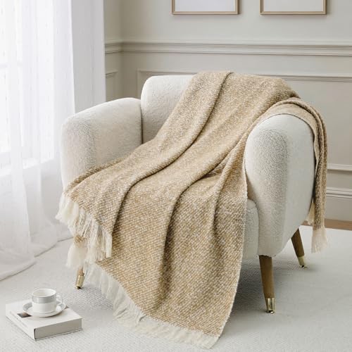 BOURINA Throw Blanket Soft Lightweight Cozy Throw for Bed Couch Decorative Blanket, Yellow 50" x 60" - color: Qqs-yellow, size: 50"x60"