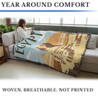 Pure Country Weavers Egypt Travel Blanket - Gift Tapestry Throw Woven from Cotton - Made in The USA (72x54) - color: Egypt Travel, size: 72x54