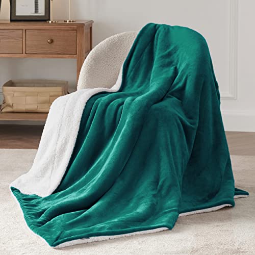 Bedsure GentleSoft Sherpa Fleece Throw Blanket for Couch, Non-Heated, Thick and Warm Throw for Women and Men, Soft Fuzzy Plush Blanket for Winter, Room Home Decor Gifts, Forest Green, 50x60 Inches - color: 04 - Forest Green, size: Throw (50" X 60")
