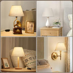 Small Lamp Shades Set of 2, Beige with Silver Thread Lamp Shade, 5.5" Top x 10" Bottom x 6.6" High, Glitter Linen Lamp Shades for Table Lamps Bedside Lamps, Spider, Bulb Clip Adapters Included - color: Beige with Silver Thread