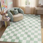 GarveeHome Checkered Sage Green 3x5 Washable Rug Geometric Diamond Dot Modern Soft Low-Pile Girls Small Rug for Bedroom Nursery Living Room Entryway Non-Slip TPE Backing - color: Sage Green, size: 3' x 5' (Rectangular)