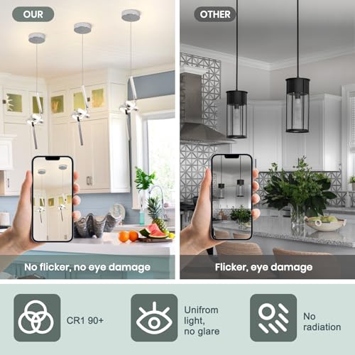 ADISUN Modern LED Pendant Light, Spiral Pendant Lights Kitchen Island, 4500K Neutral Light, Adjustable Height, Pendant Light Fixtures for Living Room Bedroom Hanging Light(Chrome) - color: Chrome-Neutral