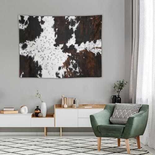 DDCBNS Abstract Cow Skin Tapestry,White Black Brown Cowhide Fur Print Wall Hanging,Farm Animal Skin Wall Hanging Tapestry Wall Art Home Décor for Bedroom Living Room Dorm Wall Décor 40" x 30" - color: Animal Skin_10, size: 40"L x 30"W