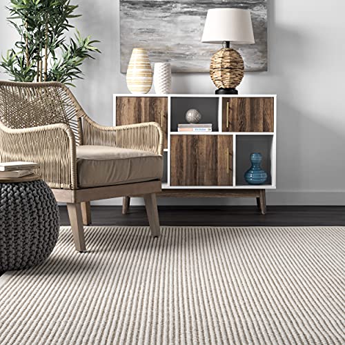 Rugs USA Patricia Ivory, 6' x 9', Solid, Jute & Wool, Soft and Textured, High Traffic, Stain Resistant, Easy Clean, Durable Area Rug for Bedroom, Living Room, Dining Space, Den, Foyer, Entryway - size: 6' x 9' (Rectangular)