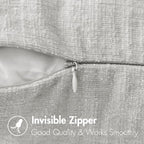 MIULEE Pack of 2 Light Gray Throw Pillow Covers 16x16 Inch Soft Chenille Pillow Covers for Sofa Living Room Couch Solid Dyed Cases - color: Moonbeam Gray, size: 16" x 16" (Pack of 2)