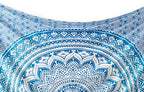 Popular Handicrafts Tapestry Wall Hanging Hippie Mandala Bohemian Hippy Intricate Indian Tapestries Bedspread 90 x 108 Inches (230cm x 270cm) Blue Ombre