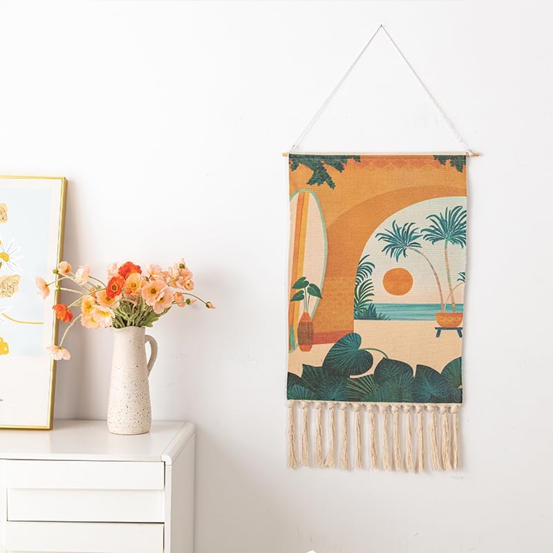 BMIDRUT Wall Hanging Macrame Woven Tapestry Bohemian Tapestries Art Tapestry for Home Apartment Dorm Room Backdrop 20x35 Inch - color: C3