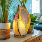 Eangee Home Design Leaflet Table Lamp Multi Shade Made of Real Cocoa Leaves 5 Inches Length x 7 Inches Width x 14 Inches Height (647 t m) - color: Multicolor