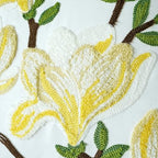 vctops Farmhouse Magnolia Flower Cotton Tufted Throw Pillow Cover Spring Floral Embroidery Pillowcase Soft Square Cushion Case for Sofa Couch Bed Chair (Yellow E,18"x18") - color: Yellow E