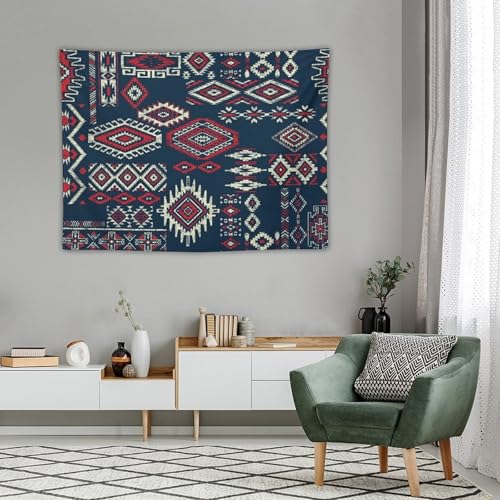 Bohemian Patchwork Aztec Tapestry, Native Tribal Ethnic Geometric Pattern Tapestries Home Decor for Living Room Bedroom Decoration 40in Wx30in H (102×76cm) - color: Bohemian Tapestry-11, size: 40in"Wx30in"H (102×76cm)