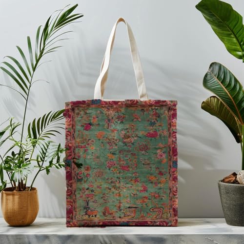 Boho Style Canvas Bag for Women Boho Fashion Tote Bag for Bohemian Lover - color: Chinemb Bag