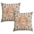 AVOIN colorlife Boho Throw Pillow Covers, 18 x 18 Inch Bohemia Ethnic Style Carpet Pattern Cushion Case for Sofa Couch Set of 2 - size: 18" x 18" (Pack of 2)
