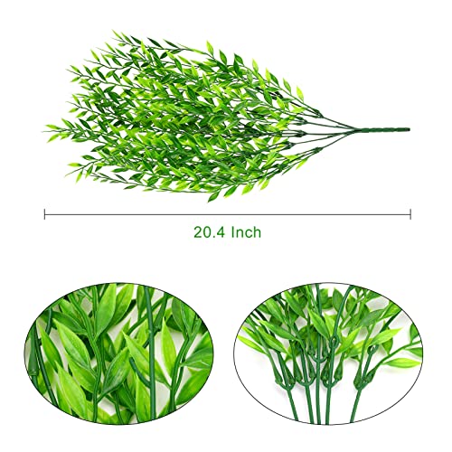 GBESTWOOW Artificial Willow Plant Fake Greenery Vine for Home Decoration Indoor Outdoor Decor - Not Included Basket- 6pcs - size: Weeping Willow-20inch-6 pcs