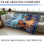 Pure Country Weavers Turkey Travel Blanket - Gift Tapestry Throw Woven from Cotton - Made in The USA (72x54) - color: Turkey Travel, size: 60X80