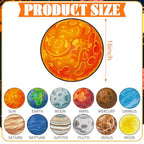 Tinideya 12 Pcs Kids Carpet Circle Seats for Class 16 Inch Round Classroom Rug Back to School Floor Cushions Soft Educational Mat Non Slip First Day of School Learning Playing Areas(Space Planet) - style: Space Planet