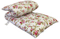 Twin Size Traditional Japanese Floor Futon Mattresses, Tatami Foldable Cushion Mats, Yoga, Meditaion 39" Wide X 80" Long (Red Rose White) - color: Red Rose White