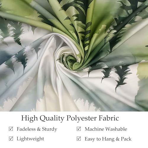 TUGCAY Misty Mountain Forest Tapestry, Green Nature Foggy Watercolor Tree Tapestries Landscape Scenery Tapestry Wall Hanging for Bedroom Living Room Backdrop 51 x 60 Inch