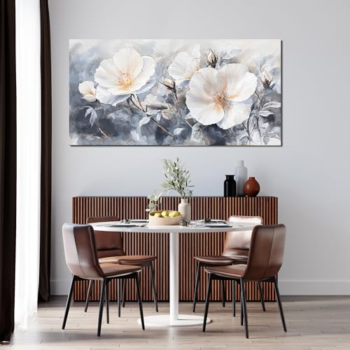 Canvas Wall Art Decor Black and White Wall Art Decorations Vintage Flower Wall Art Prints Wall Art Pictures for Living Room Canvas Art Wall Decor Artwork for Walls Bedroom Office Decor 20" X 40" - color: XY-01D, size: 40"L x 20"W