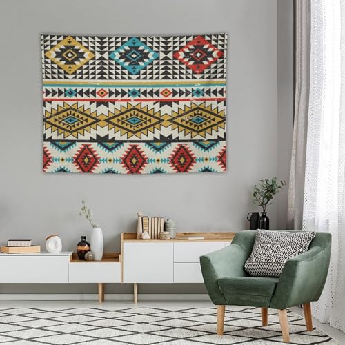 Bohemian Patchwork Aztec Tapestry, Geometric Aztec Pattern Vintage Tapestries Home Decor for Living Room Bedroom Decoration 40in Wx30in H (102×76cm) - color: Bohemian Tapestry-31, size: 40in"Wx30in"H (102×76cm)