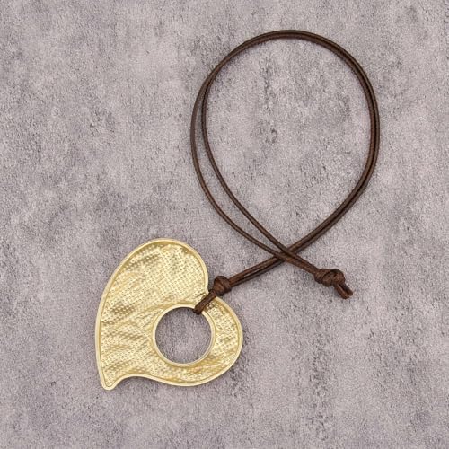 Leather Necklace for Women Long Boho Pendant Hippie Choker Necklace Bohemian Layered Leather Rope Wooden Jewelry Gifts - style: Hippie Choker Necklace