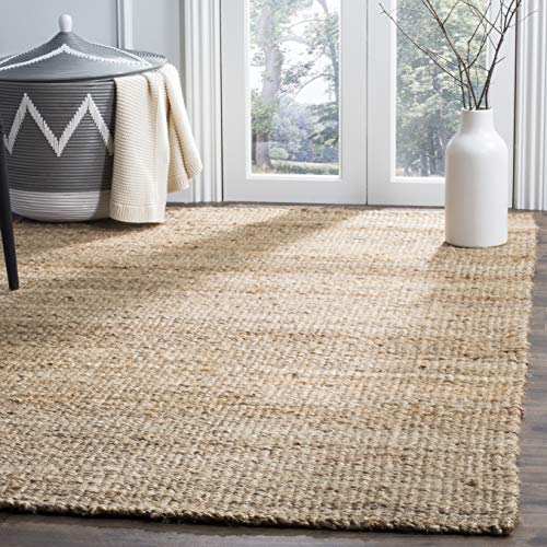 SAFAVIEH Natural Fiber Collection Accent Rug - 4' x 6', Natural, Handmade Farmhouse Jute, Ideal for High Traffic Areas in Entryway, Living Room, Bedroom (NF732A) - size: 4' x 6' (Rectangular)