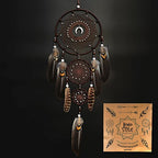 Urdeoms Large Dream Catchers for Bedroom Adult Brown Boho Dream Catcher Wall Decor with Turquoise Hanging Ornament Teen Dorm Room Decor Festival Gift