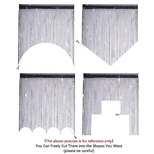 2 Pack 39 x 79 Inch Beaded Curtain String Door Curtains, Hippie Room Decor Beaded Curtains for Doorway, Closet Curtains, Room Divider Privacy Decor, Boho Home Decoration for Bedroom, Party, Black - color: Black