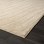 LUXE WEAVERS Modern Geometric Wave Beige 2x8 Area Rug - color: Beige, size: 2' x 8' (Runner)