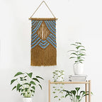 BMIDRUT Hanging Macrame Tapestry Dream Catchers Hand Woven Tapestries Boho Wall Art Decor Home Wall Decor Wall Pediment - size: 26"L x 16"W