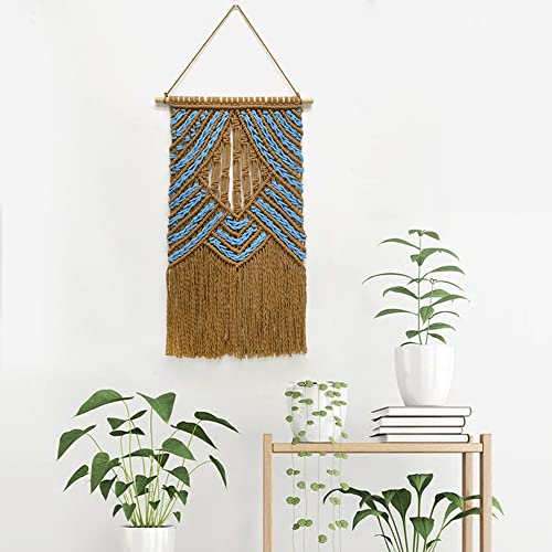 BMIDRUT Hanging Macrame Tapestry Dream Catchers Hand Woven Tapestries Boho Wall Art Decor Home Wall Decor Wall Pediment - size: 26"L x 16"W