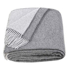 LYHome Merino Wool Blanket - Warm Throw for Cold Weather, Warmest Travel Outdoor Camping Blankets, Picnic Army and Military Throws, Comforter Soft & Cozy (55" x 79" Grey - Light Grey Double-Sided) - color: Grey - Light Grey Double-sided