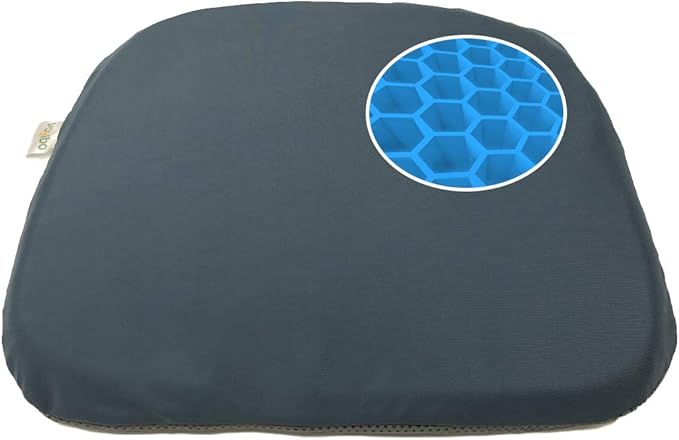 Yogibo Cushibo Gel Seat Cushion for Long Sitting Pressure Relief, Office Desk Chair, Computer, Car, Meditation, Floor Seating Pad, Non-Slip, Indoor and Outdoor, Water Resistant Cover, Dark Grey