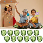 Tinideya 12 Pcs Kids Carpet Circle Seats for Class 16 Inch Round Classroom Rug Back to School Floor Cushions Soft Educational Mat Non Slip First Day of School Learning Playing Areas(Leaf) - style: Leaves