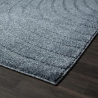 LUXE WEAVERS Modern Geometric Wave Blue 2x8 Area Rug - color: Blue, size: 2' x 8' (Runner)