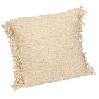 Creative Co-Op, Cream Indoor/Outdoor Woven Fabric Tufted Pillow with Fringe, Color, 20” L x 20” H