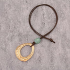 Leather Necklace for Women Long Boho Pendant Hippie Choker Necklace Bohemian Layered Leather Rope Wooden Jewelry Gifts - style: Bohemian Long Necklaces