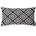 EKOBLA Black and White Accent Throw Pillow Covers Repeating Pattern Geometric Jagged Wave Oblong Rectangle Throw Pillow Cases for Sofa Bed Couch Cotton Linen 12x20 Inches - color: Multi-bs23, size: 20" x 12" (Pack of 1)