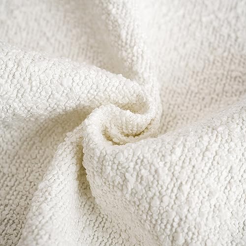Foindtower Set of 2, Decorative Textured Boucle Throw Pillow Covers Accent Solid Pillow Cases Neutral Soft Cozy Couch Cushion Case for Chair Sofa Bedroom Living Room Home Decor 16 x 16 Inch White - color: White, size: 16" x 16" (Pack of 2)