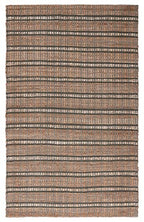 SAFAVIEH Natural Fiber Collection Area Rug - 5' x 8', Olive & Natural, Handmade Boho Stripe Farmhouse Rustic Jute & Cotton Jute, Ideal for High Traffic Areas in Living Room, Bedroom (NFB656X) - color: Olive/Natural, size: 5' x 8' (Rectangular)