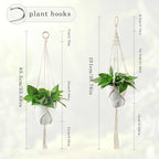 Hanging Planter for Indoor Plants,Macrame Plant Hanger,Plant Hanger,Hanging Plant Holder,Plant Hangers,Plant Holder,Plant Hangers Indoor (2 Ivory)